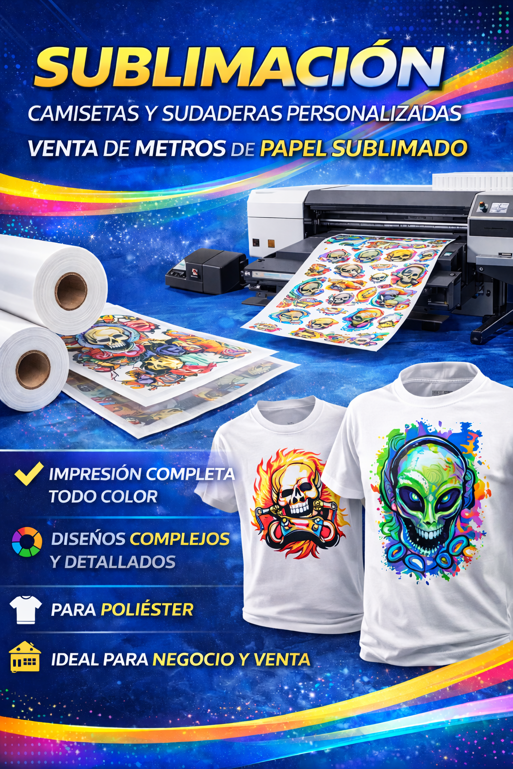Sublimación textil para camisetas y ropa técnica personalizada